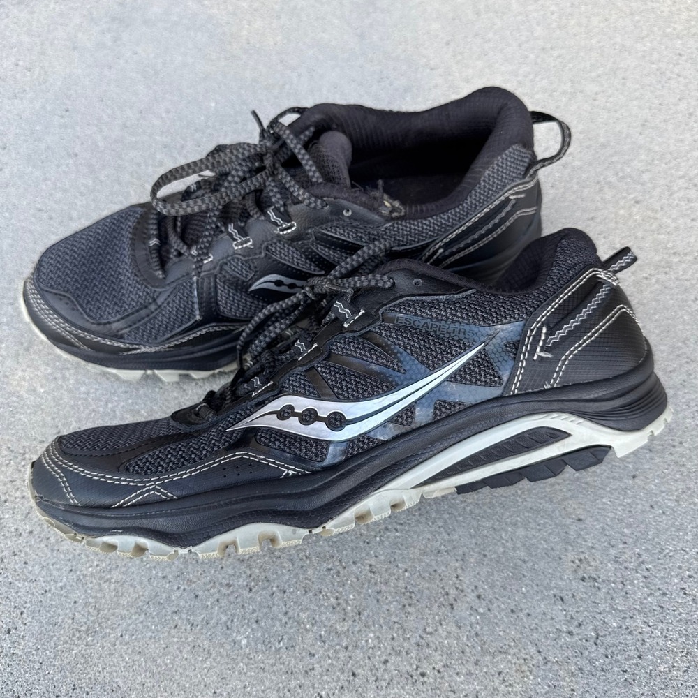 Saucony Escape TR5 Mens Trail Running Shoes Black Grey S25435-1 Size‎ 10